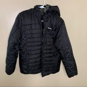 Eddie Bauer Camo Pattern Reversible Down Jacket